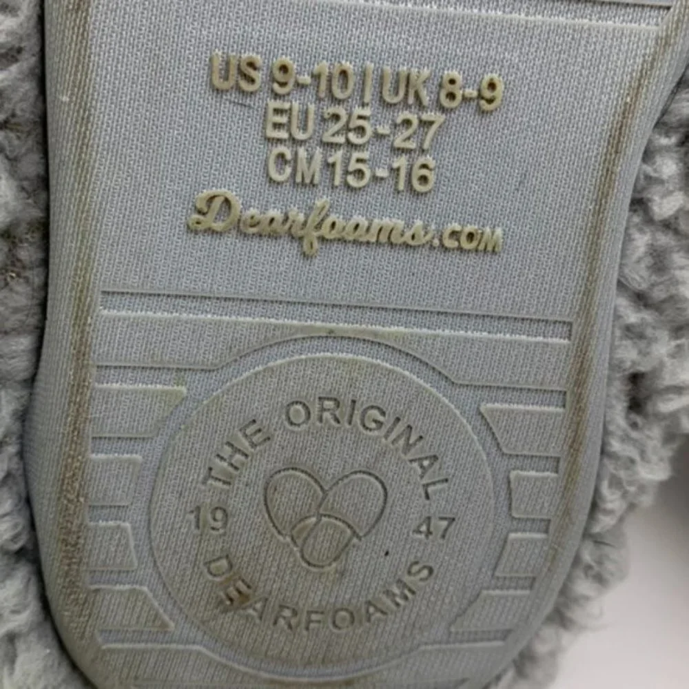 Dearfoams Sleet Skye Teddy Closed Back Slippers